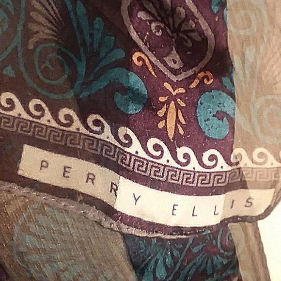 Perry Ellis sheer scarf purple, blue,bronze, and black - Picture 1 of 13